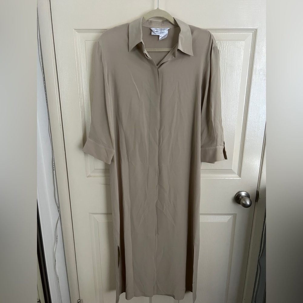 MaxMara 100% Silk Shirt Dress